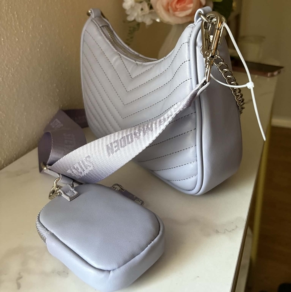 Steve Madden Pastel Violet Shoulder & Crossbody Bag & Coin Purse Set - NWT - Picture 5 of 13